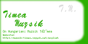 timea muzsik business card